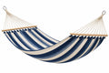 Amaca 320 x 140 cm in cotone blu e beige con barre in legno per giardino