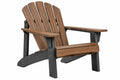 Sedia Adirondack da giardino 83 x 80 x 98 cm in plastica marrone e nero - schienale inclinato