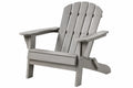 Sedia da giardino 80x90x98 cm in plastica grigia stile Adirondack con braccioli