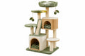Albero tiragraffi per gatti 60 x 60 x 160 cm in legno sisal e tessuto verde - con cuccette e piattaforme
