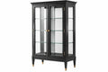 Vetrina 100 x 45 x 190 cm in legno e vetro nero - stile classico con ante
