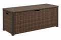 Cassapanca da esterno 120 x 60 x 60 cm in rattan sintetico marrone - contenitore con coperchio